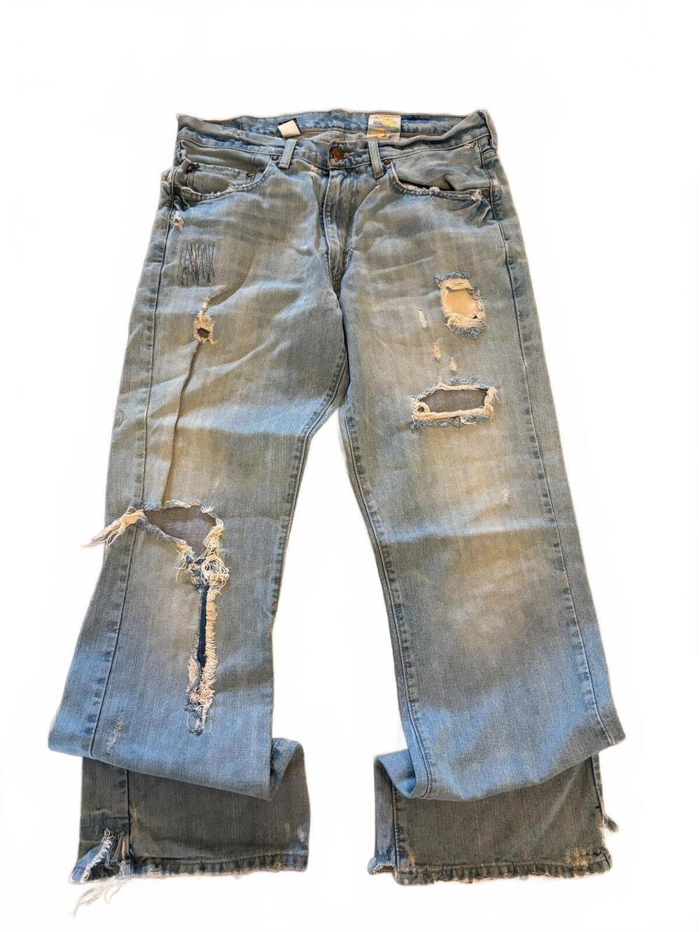 American Vintage Hollister Low Rise Bootcut Distressed Jeans 32x34 Y2K